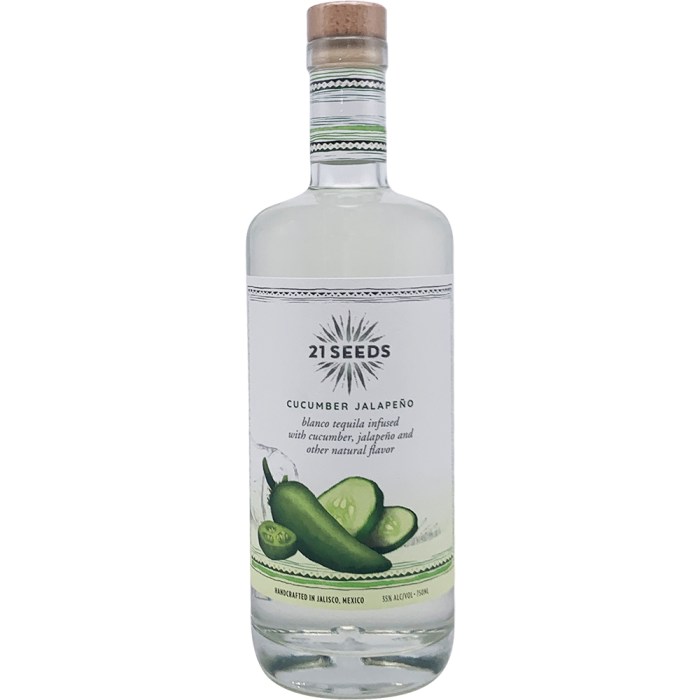 Cucumber tequila seeds infused 750ml jalapeno jalapeño release